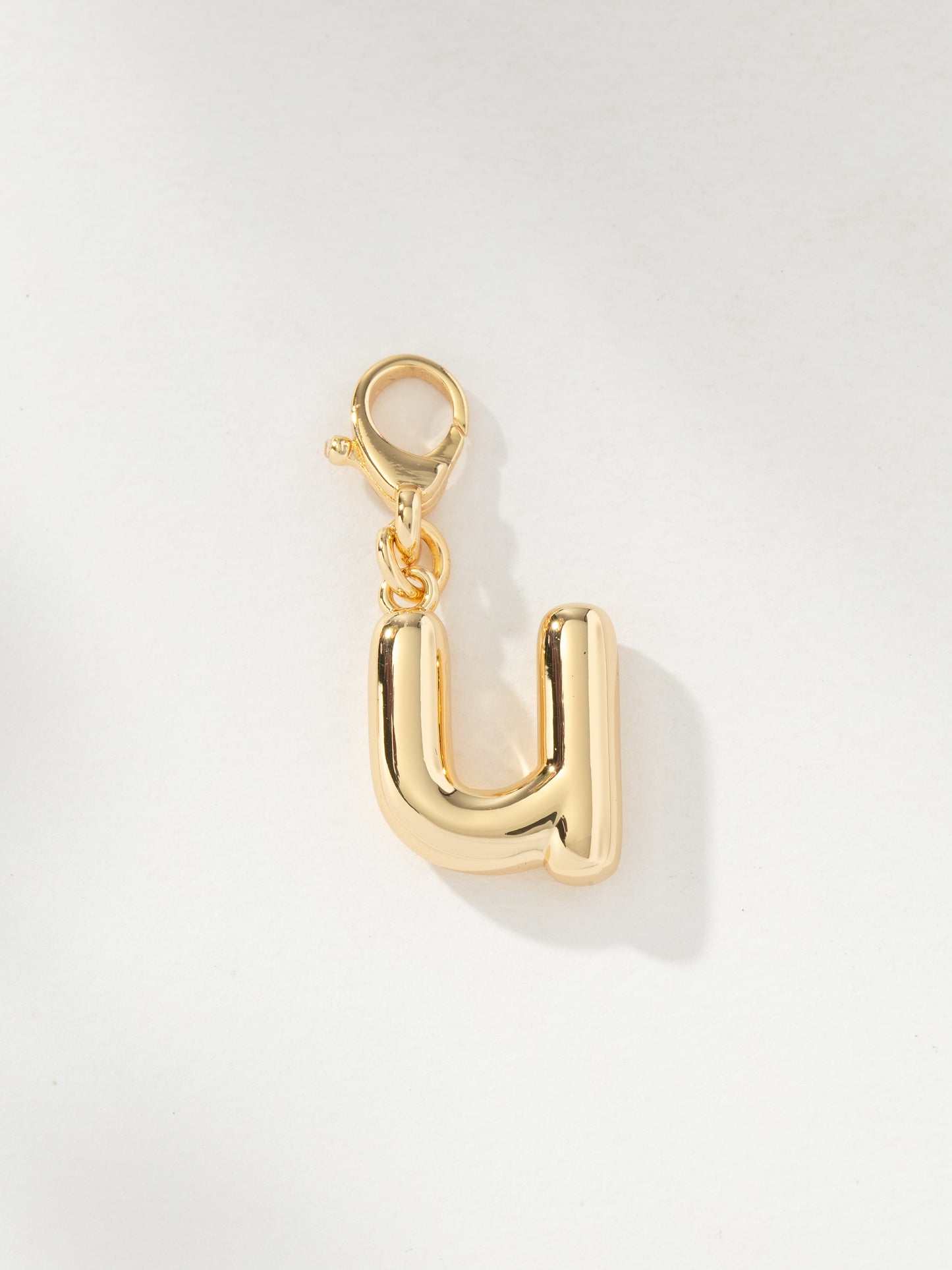 Bubble Letter Charm | Gold U | Product Image | Uncommon James
