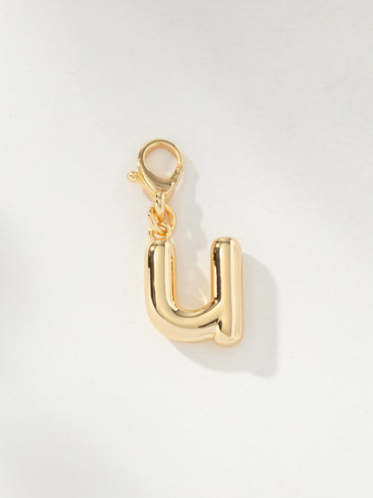 ["Bubble Letter Charm ", " Gold U ", " Product Image ", " Uncommon James"]