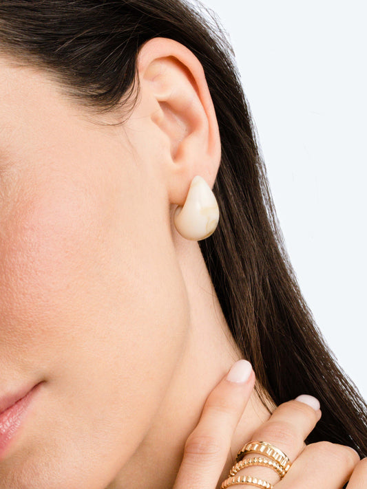 Beachy Teardrop Stud Earrings