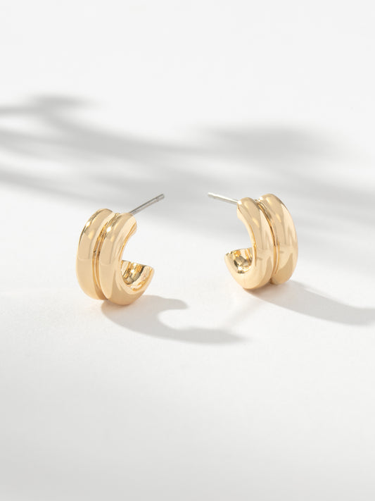 Inez Double Huggie Earrings