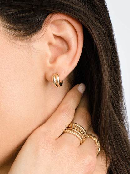 ["Inez Double Huggie Earrings"]