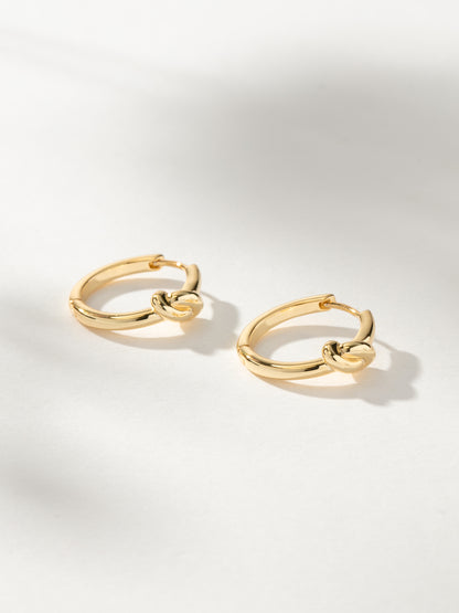Forever Knot Hoop Earrings | Gold | Product Image | Uncommon James