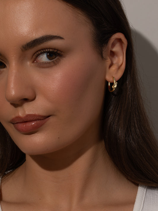 Forever Knot Hoop Earrings | Gold | Product Image | Uncommon James