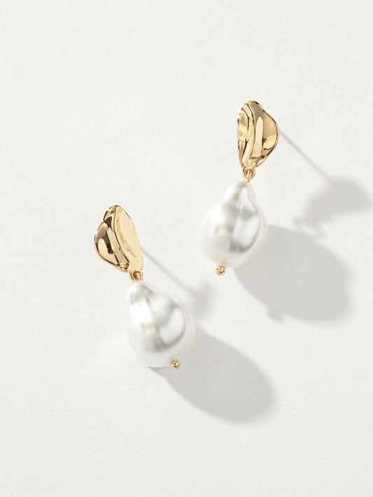 Sole Pearl Drop Statement Earrings
