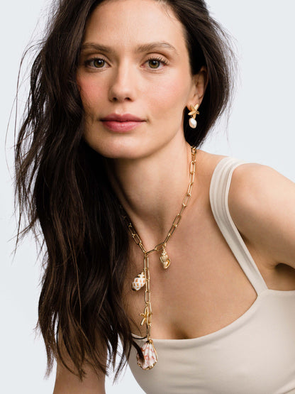 ["Starfish Pearl Earrings"]