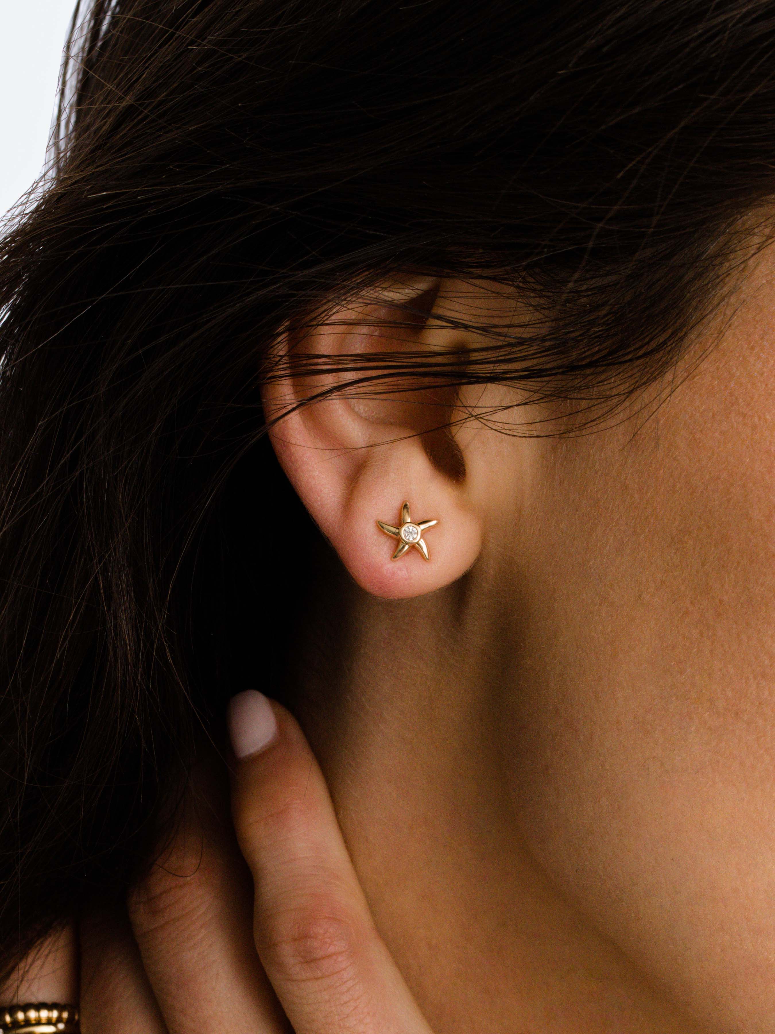 Gold Starfish Stud Earrings | Starfish Earrings | Uncommon James