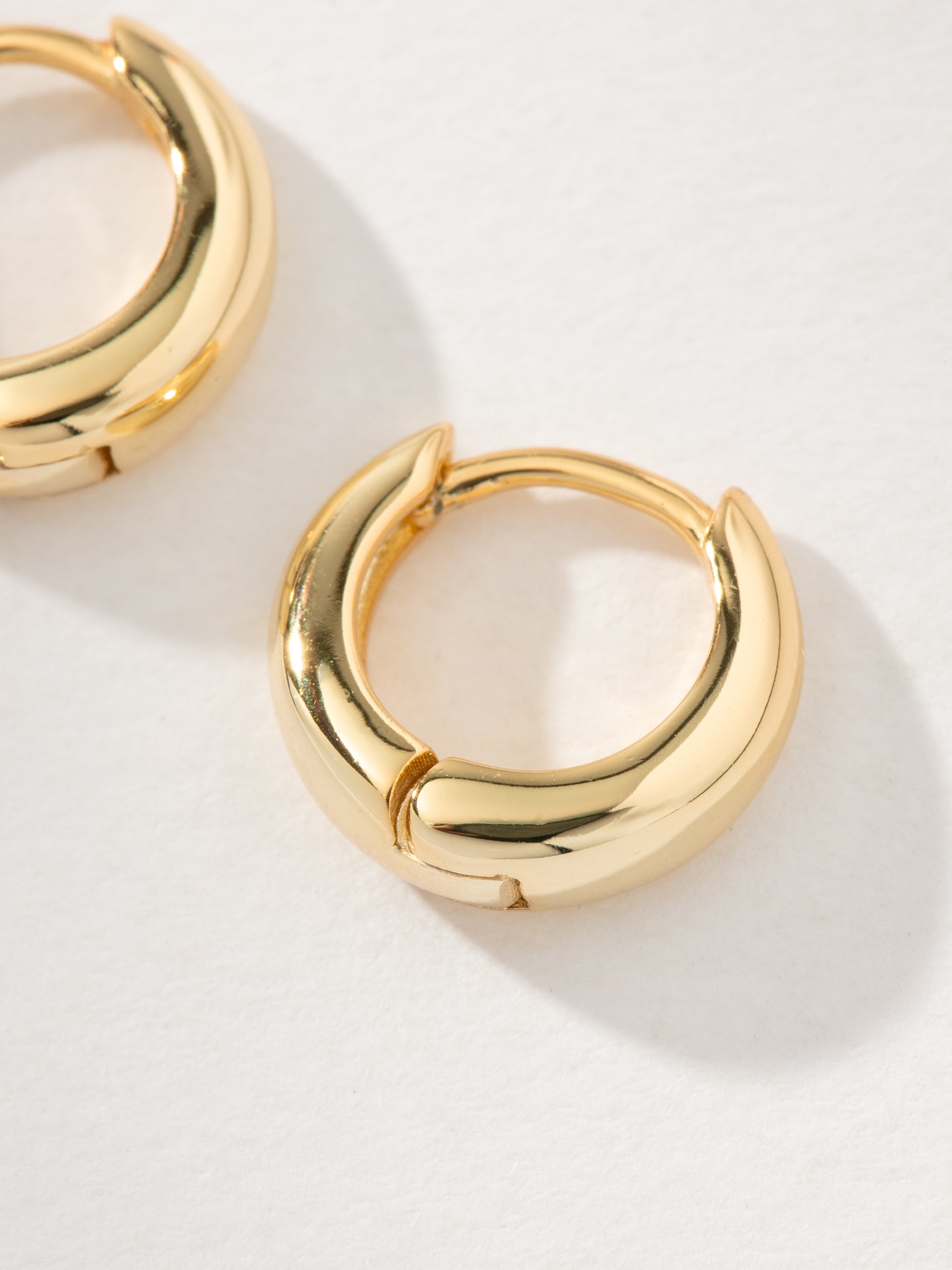 Teardrop Huggie Earrings | Gold | Product Image | Uncommon James