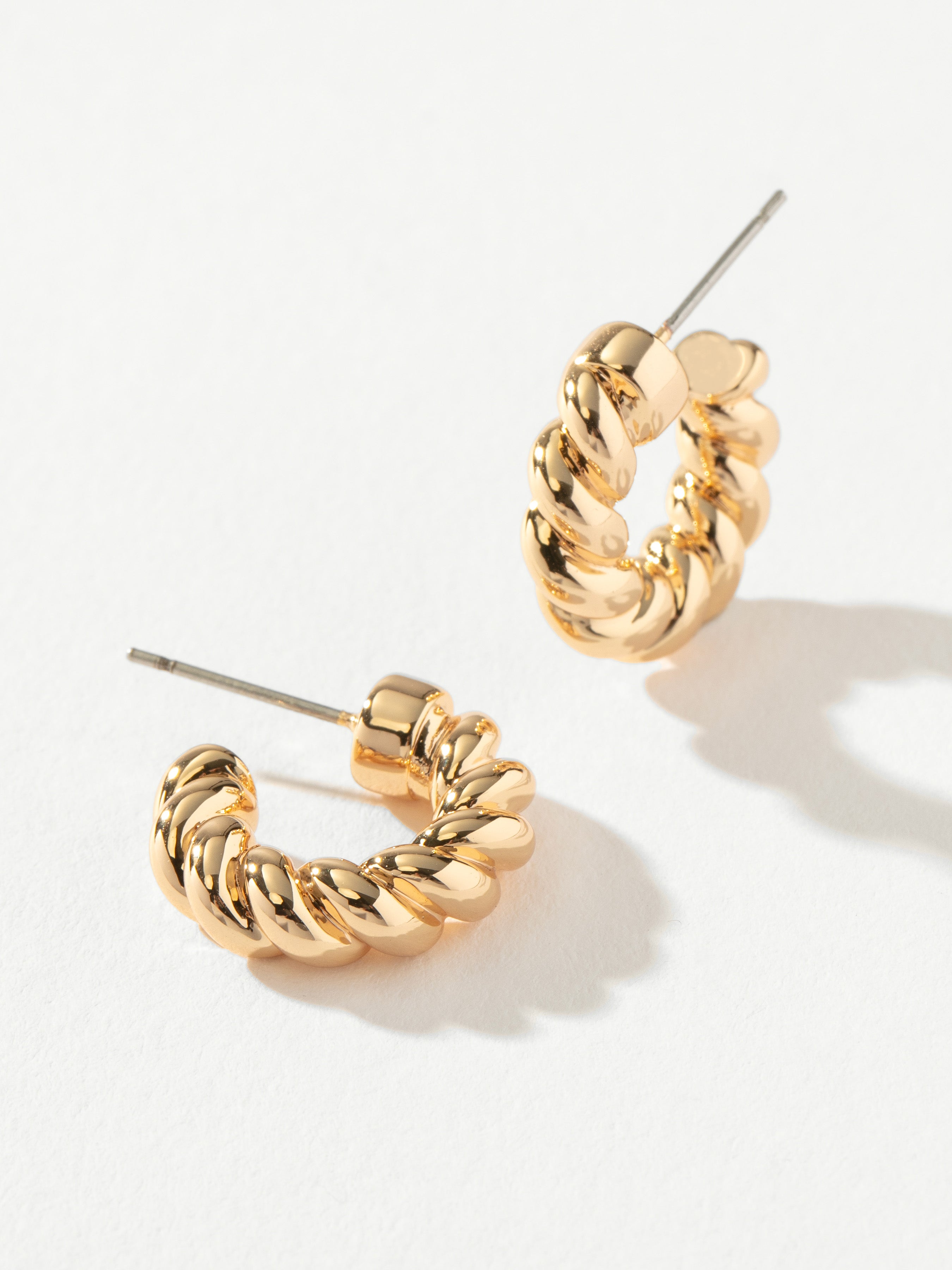 Gold Twisted Hoop Earrings | Gold Hoop Earrings | Uncommon James