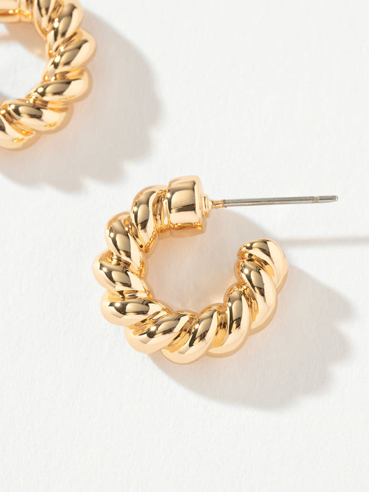 Tide Twisted Hoop Earrings | Gold | Product Image | Uncommon James