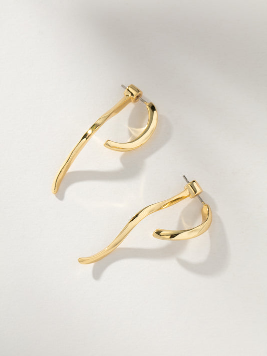 Wonderwall Ear Jacket | Gold | Model Image | Uncommon James