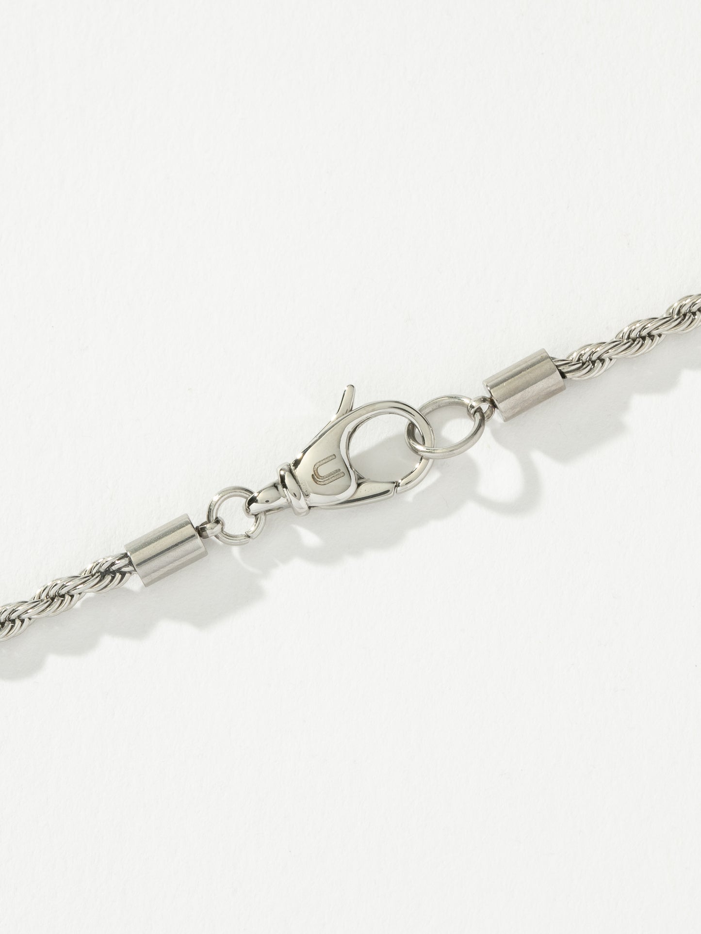 Men’s Rope Chain Necklace 3mm | Silver | Product Detail Image 3 | Uncommon James