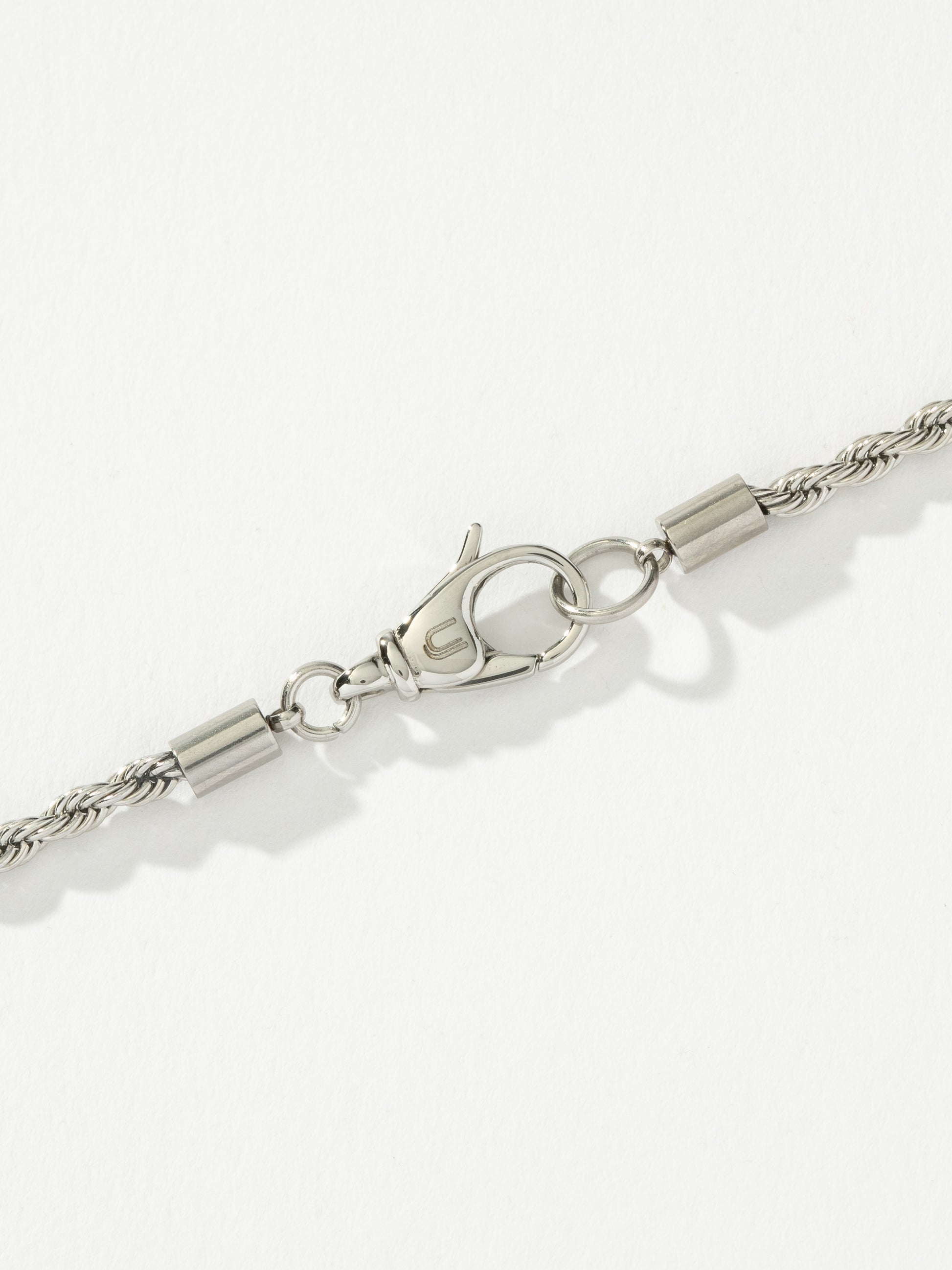 Men’s Rope Chain Necklace 3mm | Silver | Product Detail Image 3 | Uncommon James