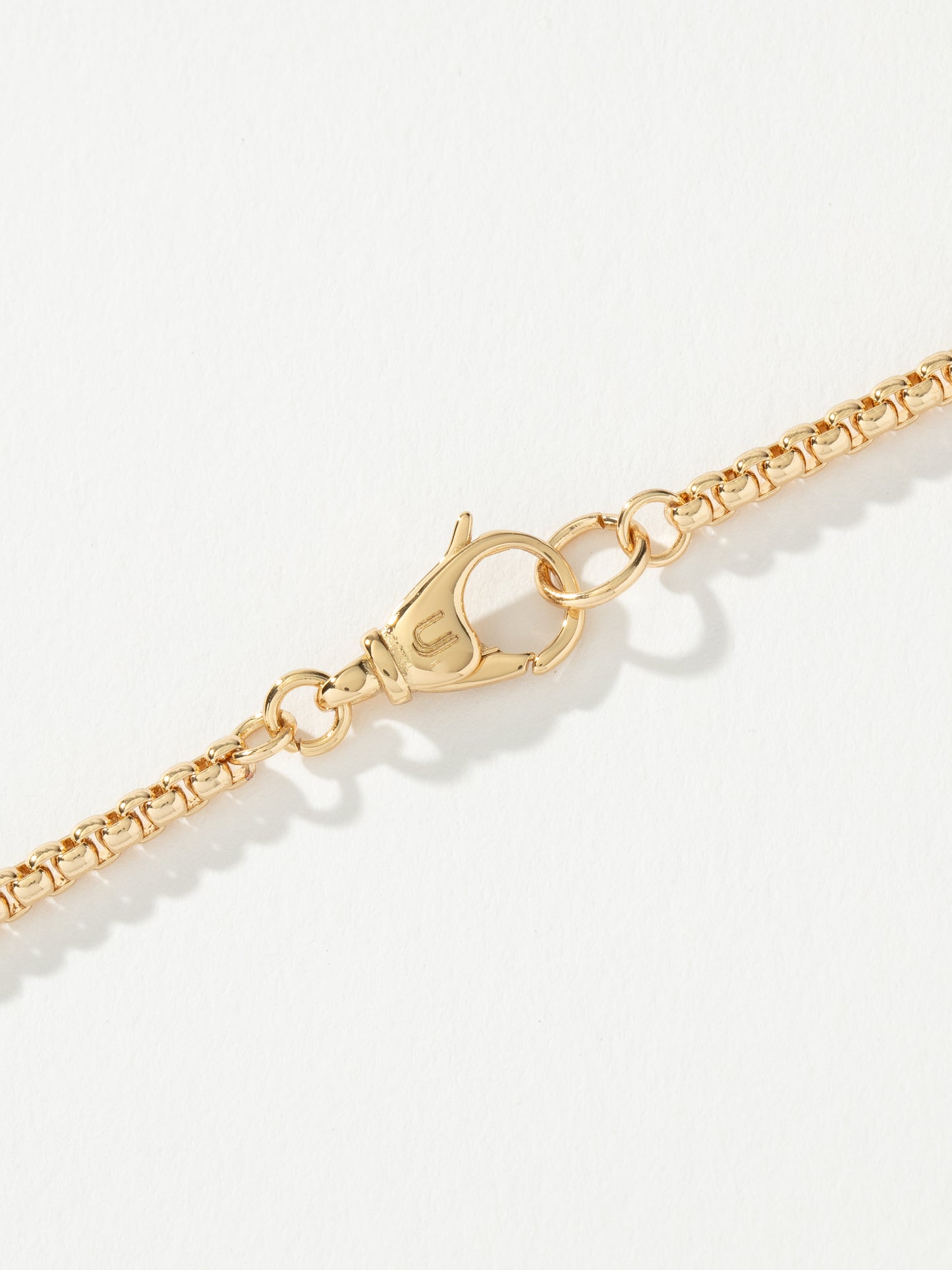 Men’s Round Box Chain Necklace 3mm | Gold | Product Detail Image 3 | Uncommon James