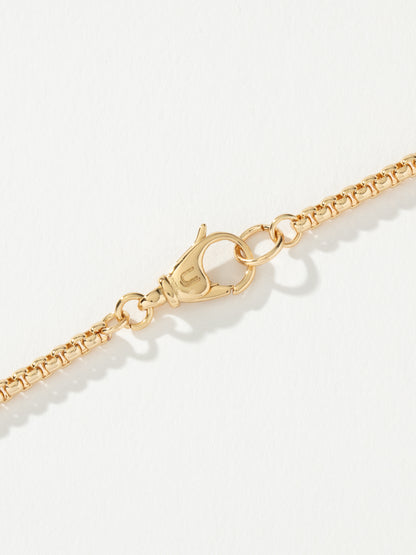 ["Men’s Round Box Chain Necklace 3mm ", " Gold ", " Product Detail Image 3 ", " Uncommon James"]