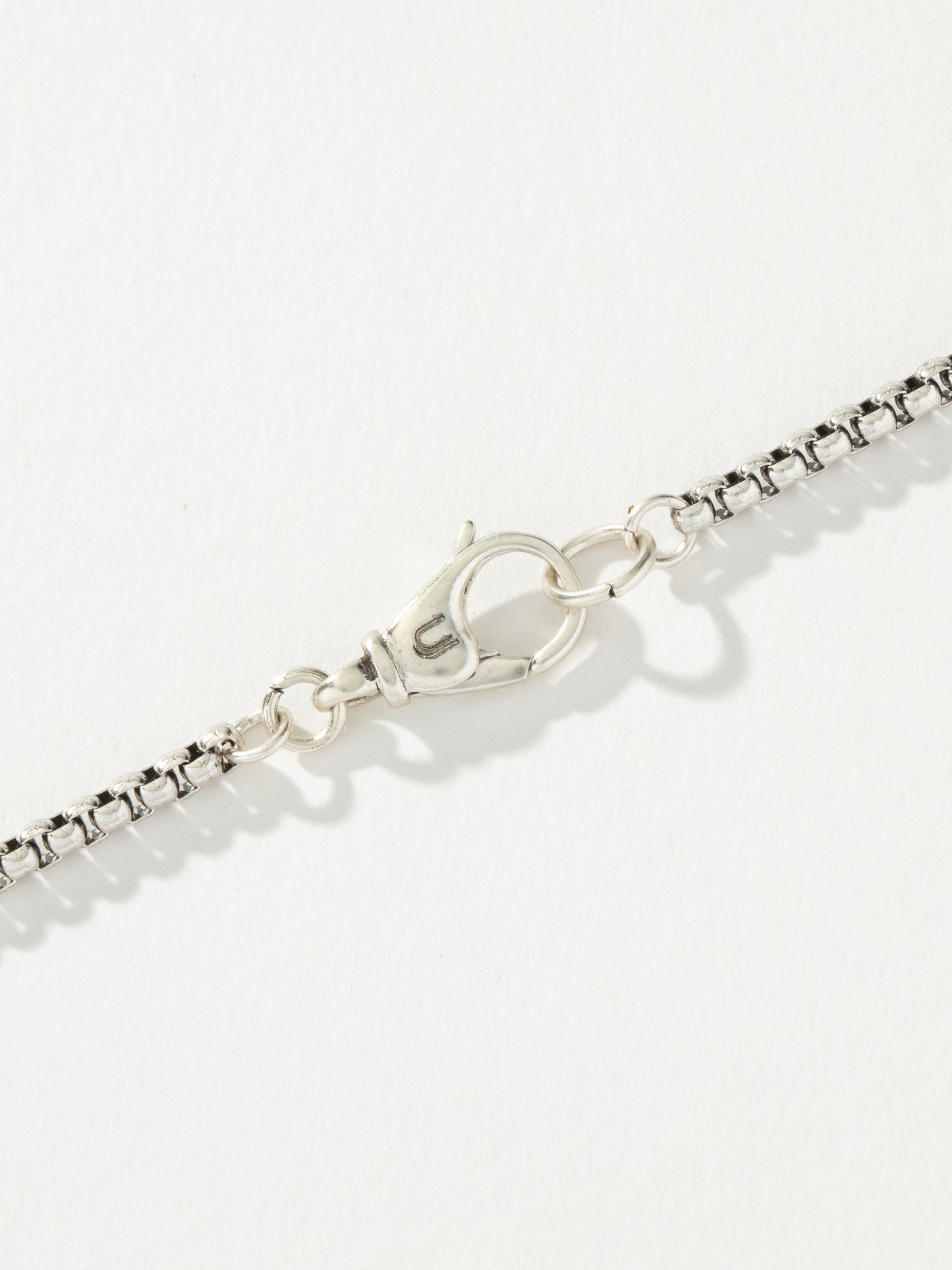 Men’s Round Box Chain Necklace 3mm | Silver | Product Detail Image 2 | Uncommon James