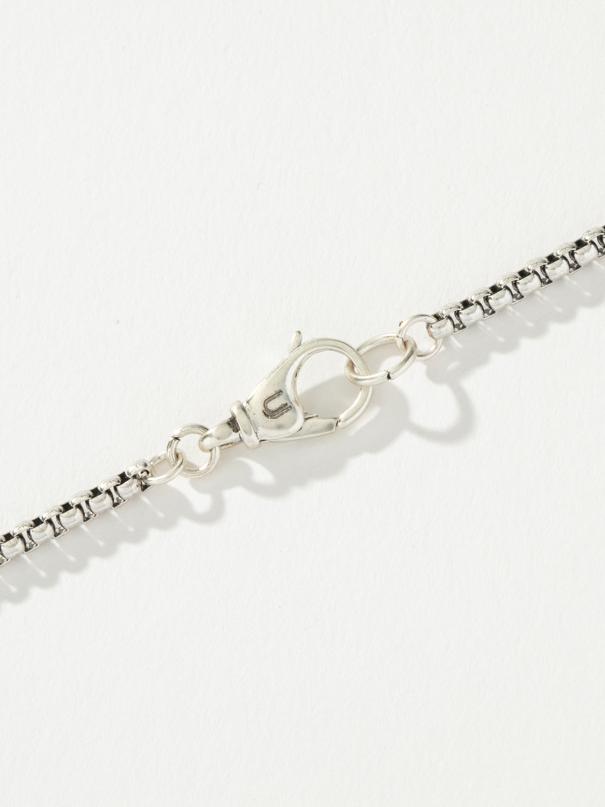 Men’s Round Box Chain Necklace 3mm | Silver | Product Detail Image 2 | Uncommon James