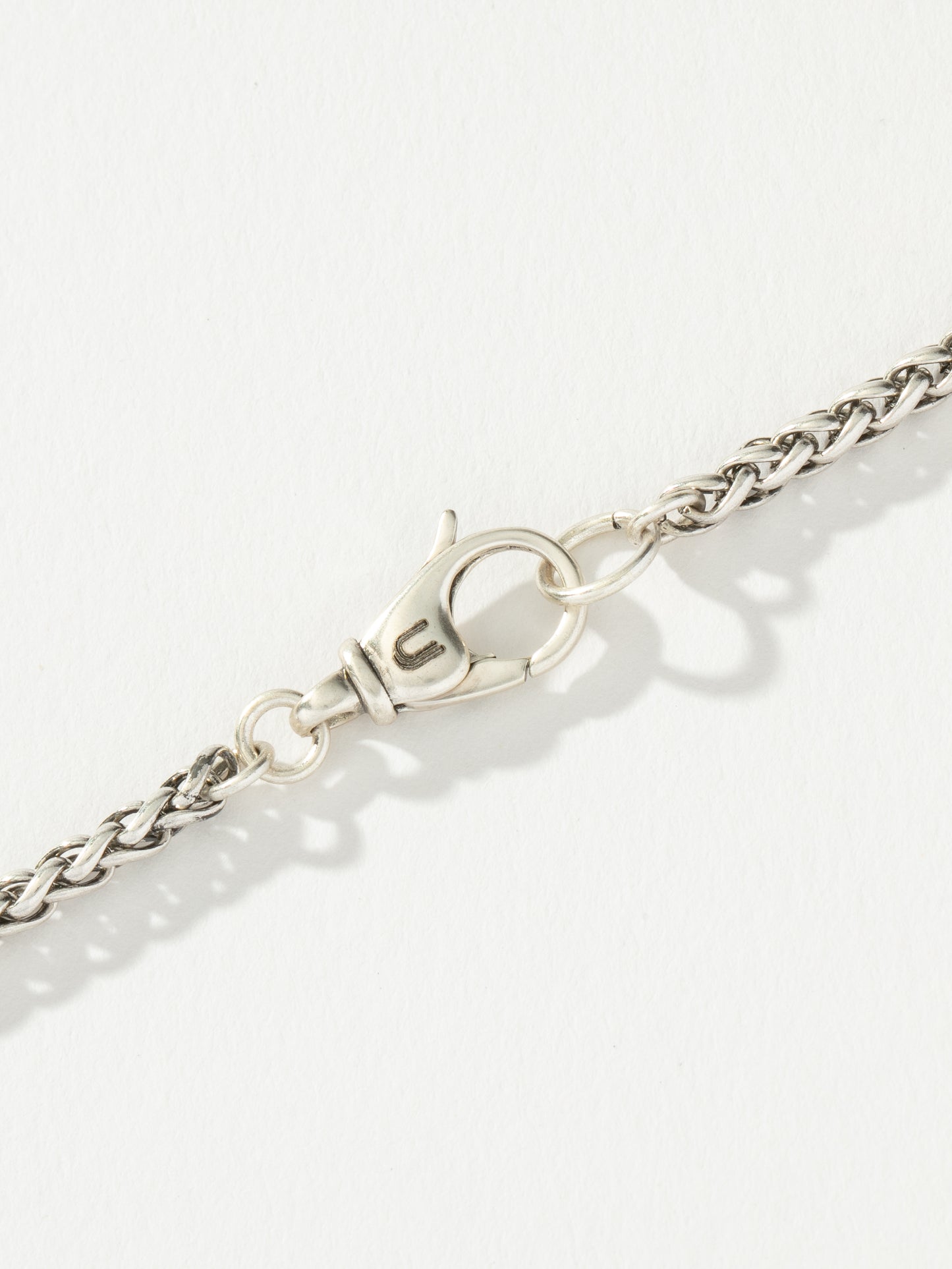 Men’s Wheat Chain Necklace 4mm | Silver | Product Detail Image 3 | Uncommon James