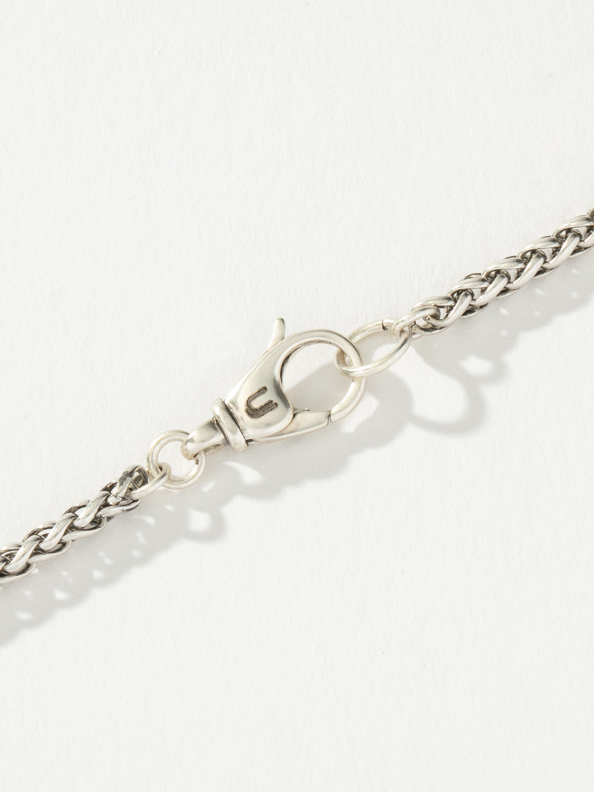 Men’s Wheat Chain Necklace 4mm | Silver | Product Detail Image 3 | Uncommon James