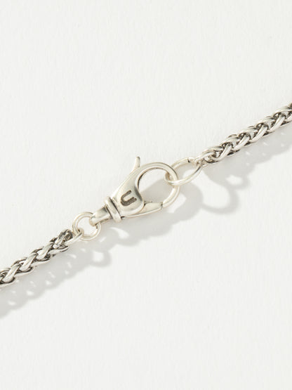 ["Men’s Wheat Chain Necklace 4mm ", " Silver ", " Product Detail Image 3 ", " Uncommon James"]