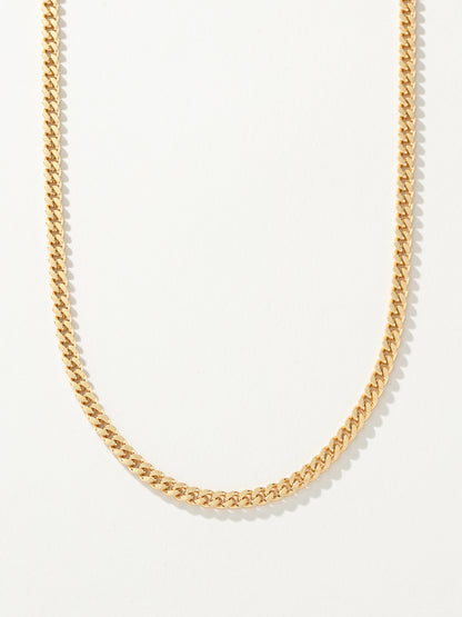 ["Men’s Cuban Chain Necklace 5mm ", " Gold ", " Product Detail Image ", " Uncommon James"]