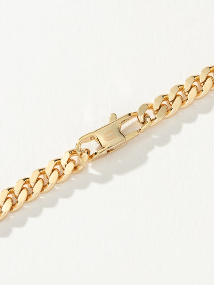 ["Men’s Cuban Chain Necklace 5mm ", " Gold ", " Product Detail Image 3 ", " Uncommon James"]