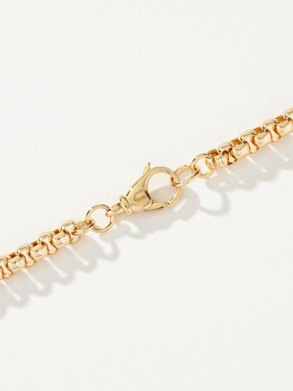 ["Men’s Round Box Chain Necklace 5mm ", " Gold ", " Product Detail Image 3 ", " Uncommon James"]