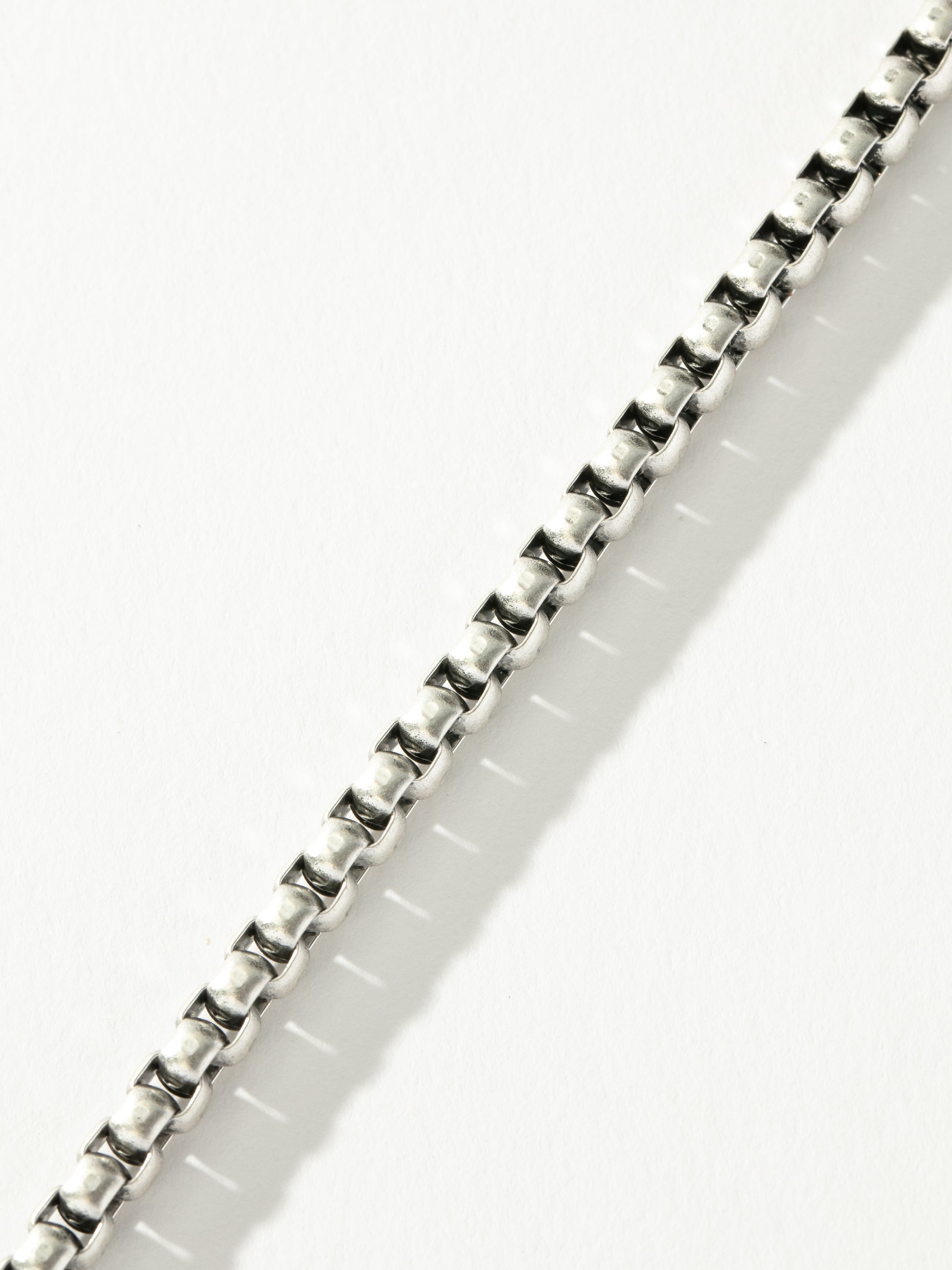 Men’s Round Box Chain Necklace 5mm | Silver | Product Detail Image 2 | Uncommon James