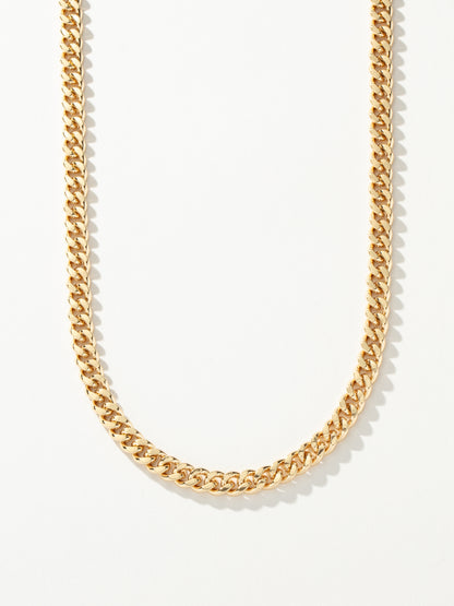 ["Men’s Cuban Chain Necklace 8mm ", " Gold ", " Product Detail Image ", " Uncommon James"]