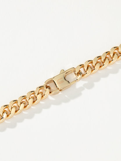 ["Men’s Cuban Chain Necklace 8mm ", " Gold ", " Product Detail Image 3 ", " Uncommon James"]