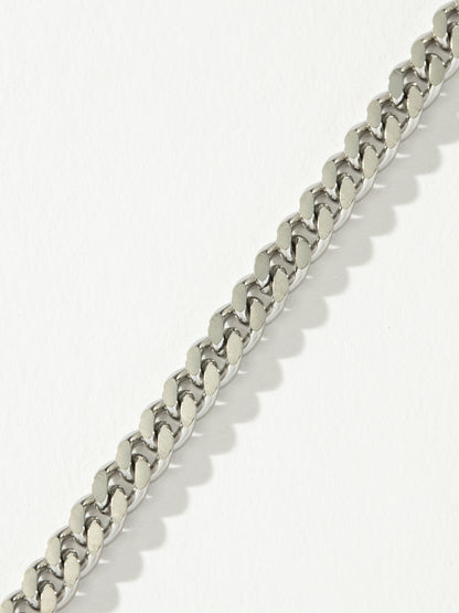 ["Men’s Cuban Chain Necklace 8mm ", " Silver ", " Product Detail Image 2 ", " Uncommon James"]
