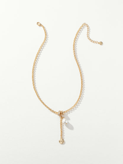 Beach Day Pearl Lariat Necklace
