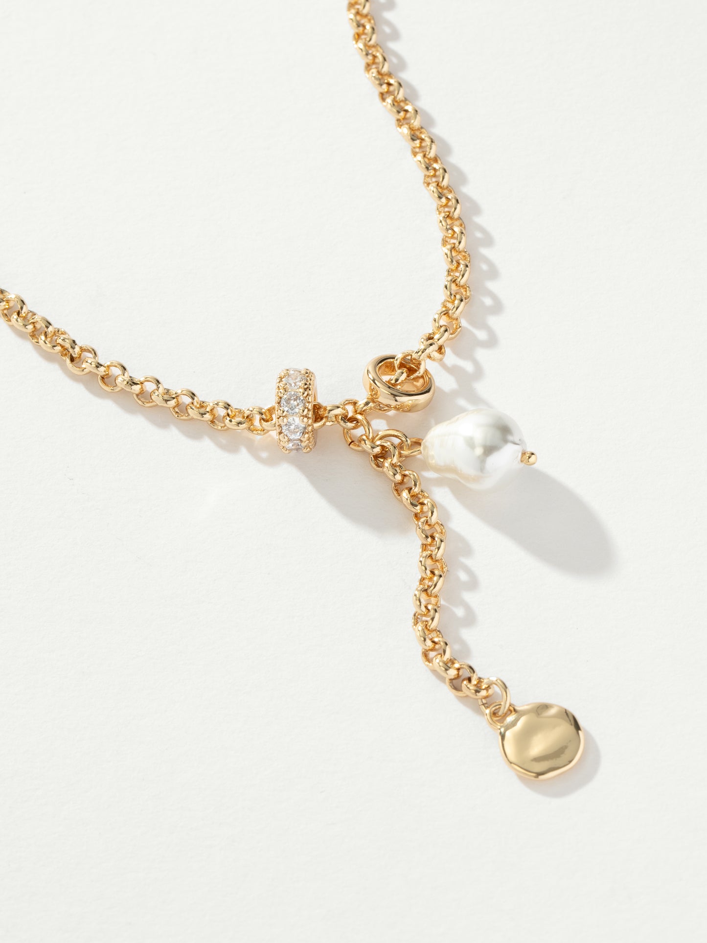 Beach Day Pearl Lariat Necklace