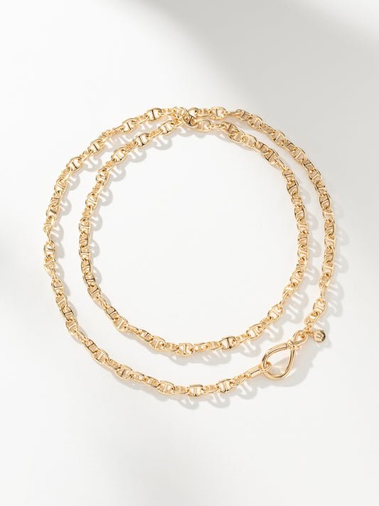 Daybreak Layered Chain Necklace | Gold | Model Image | Uncommon James