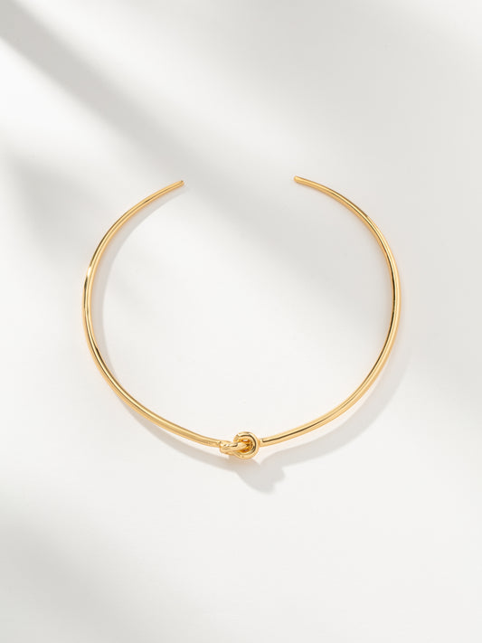 Forever Knot Collar Necklace | Gold | Campaign Image | Uncommon James