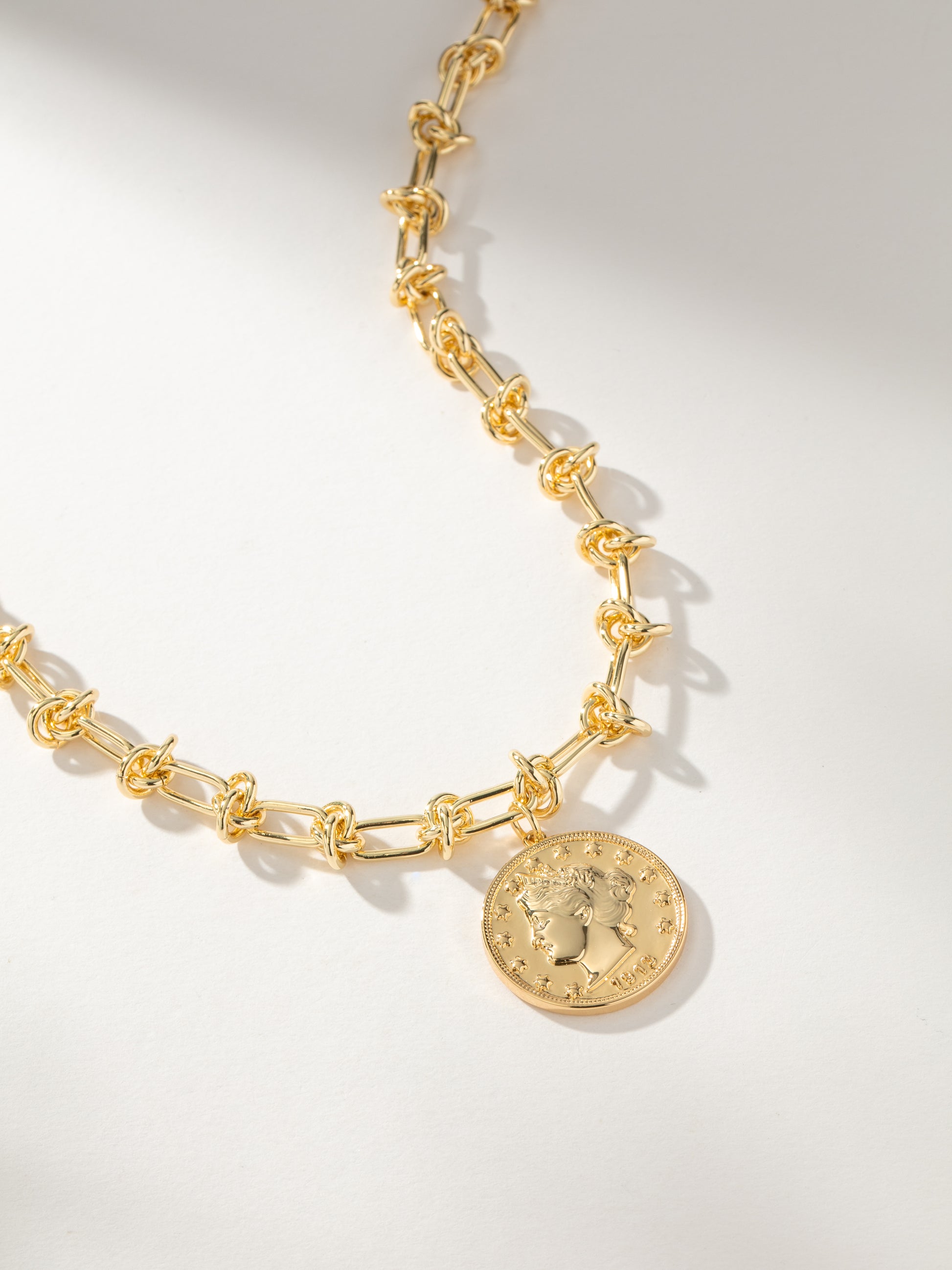 Lady Liberty Coin Necklace | Gold | Product Image | Uncommon James