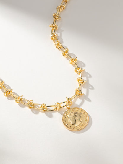 ["Lady Liberty Coin Necklace ", " Gold ", " Product Image ", " Uncommon James"]