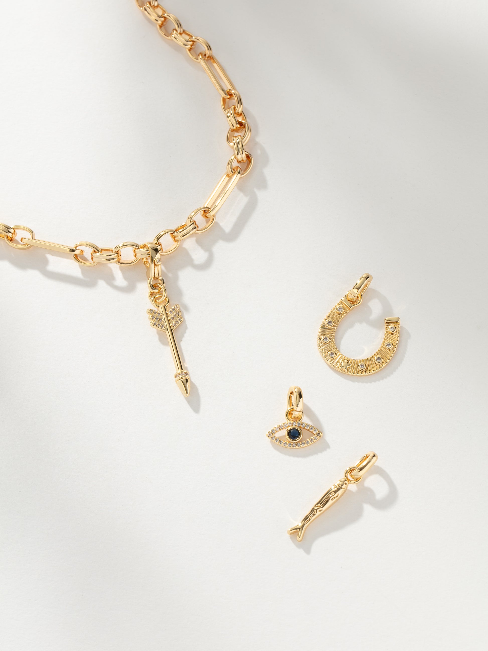 Linked Charm Collector Necklace | Gold | Product Image | Uncommon James