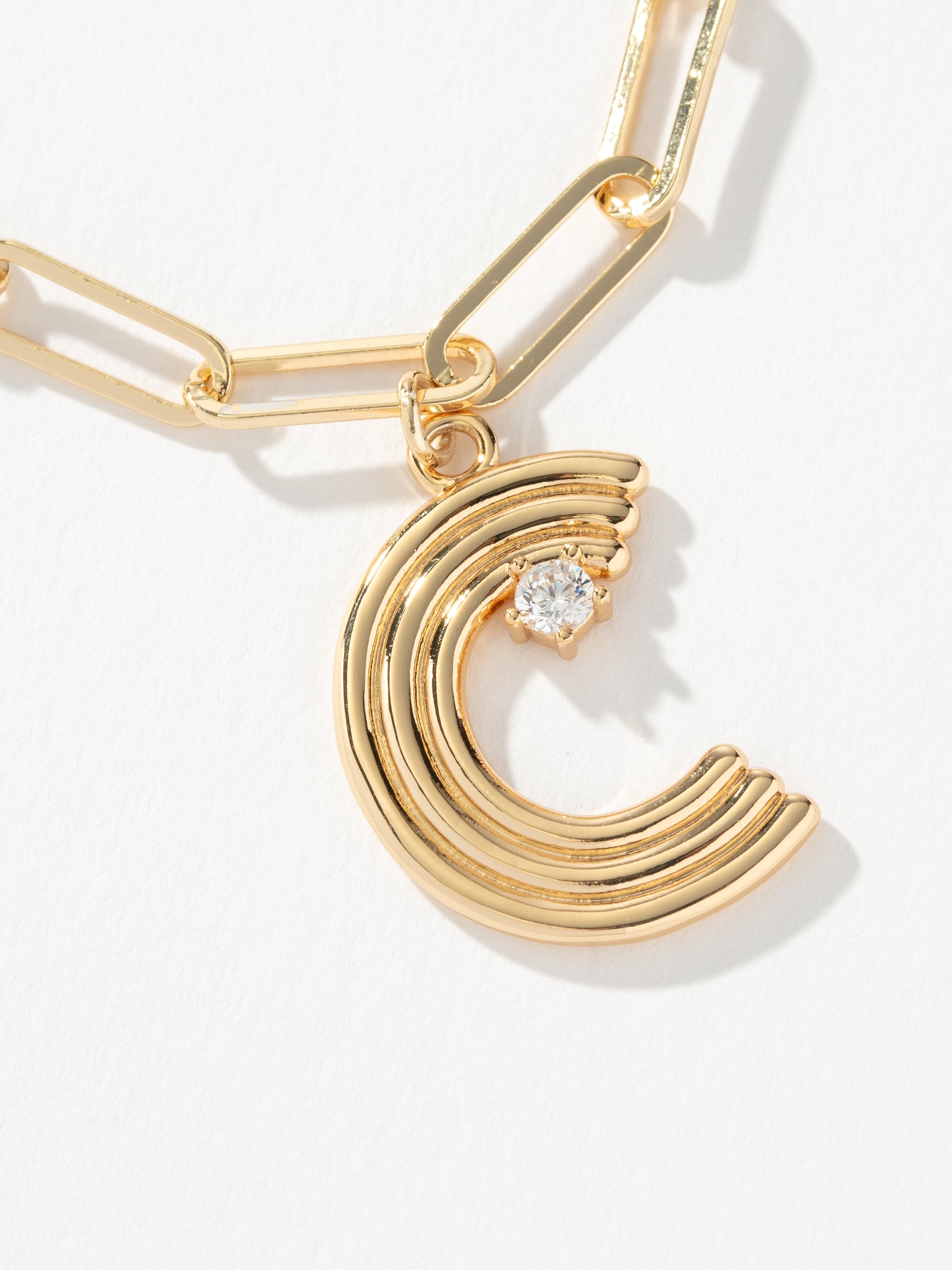 Muse Initial Layered Necklace | Gold C | Product Image | Uncommon James