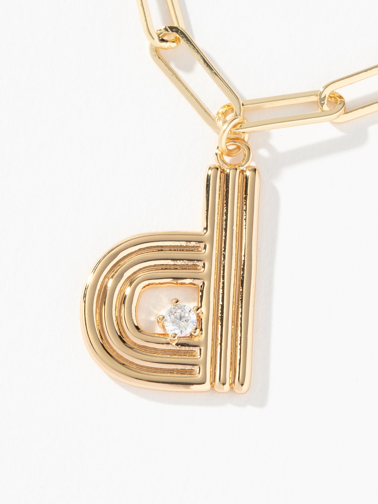 Muse Initial Layered Necklace | Gold D | Product Image | Uncommon James