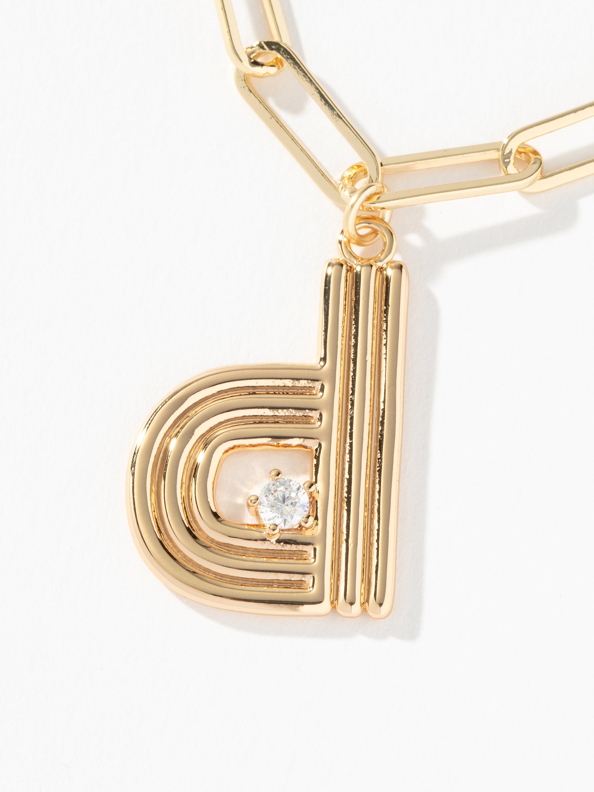 Muse Initial Layered Necklace | Gold D | Product Image | Uncommon James