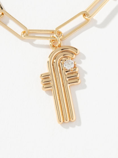 ["Muse Initial Layered Necklace ", " Gold F ", " Product Image ", " Uncommon James"]