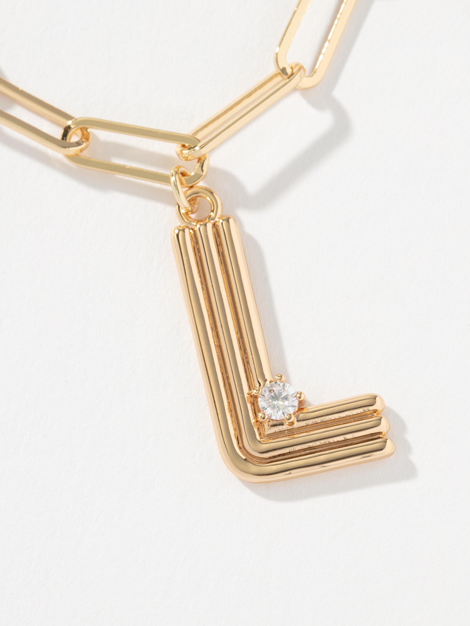 Muse Initial Layered Necklace | Gold L | Product Image | Uncommon James