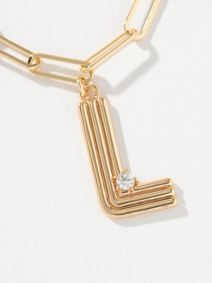 ["Muse Initial Layered Necklace ", " Gold L ", " Product Image ", " Uncommon James"]