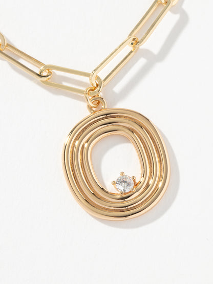 ["Muse Initial Layered Necklace ", " Gold O ", " Product Image ", " Uncommon James"]