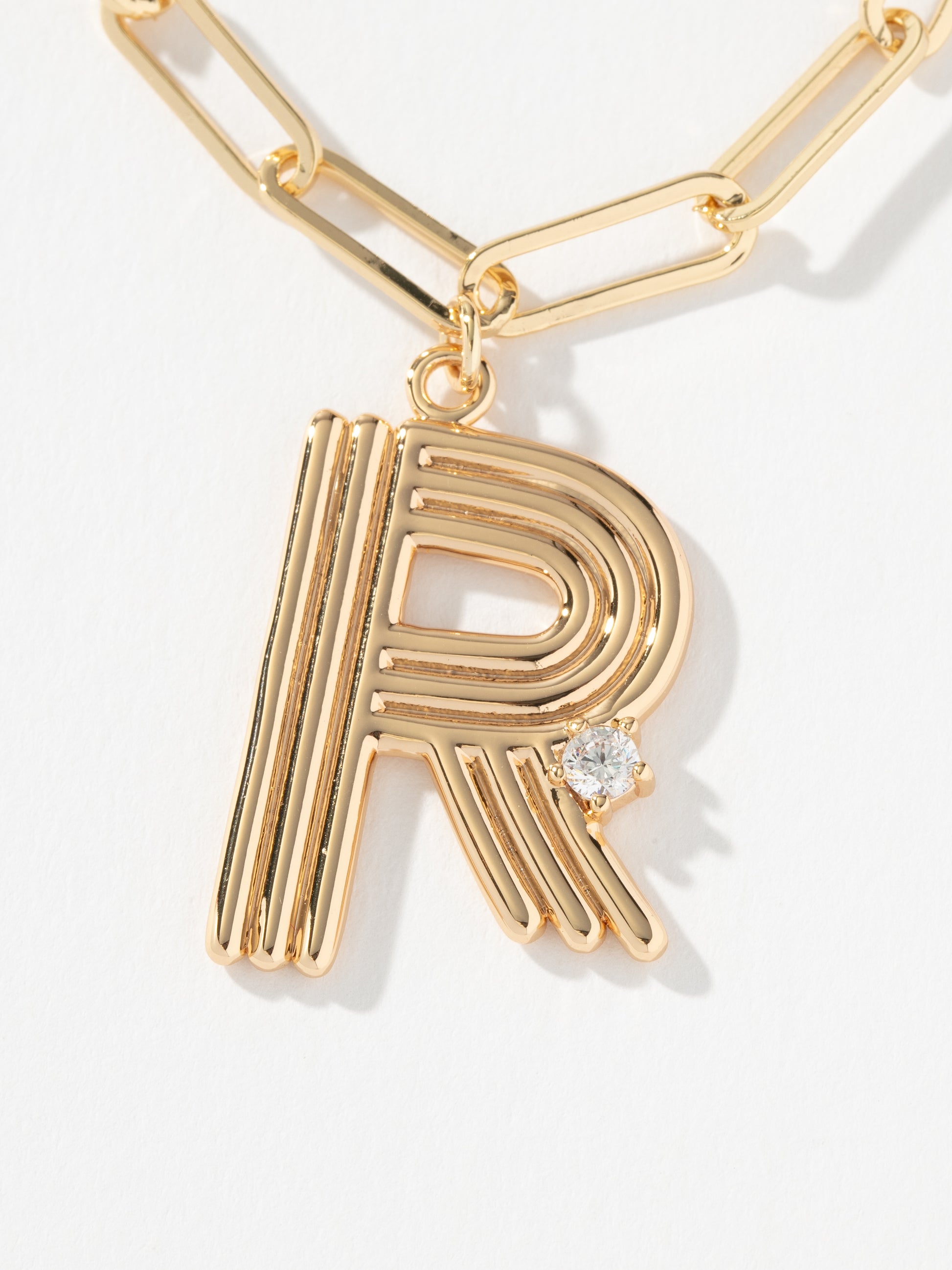 Muse Initial Layered Necklace | Gold R | Product Image | Uncommon James