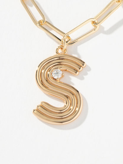 ["Muse Initial Layered Necklace ", " Gold S ", " Product Image ", " Uncommon James"]