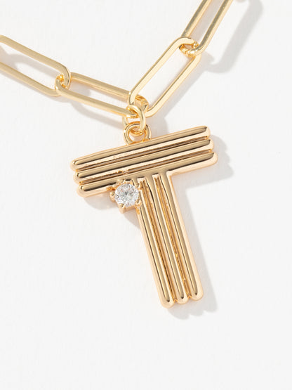["Muse Initial Layered Necklace ", " Gold T ", " Product Image ", " Uncommon James"]
