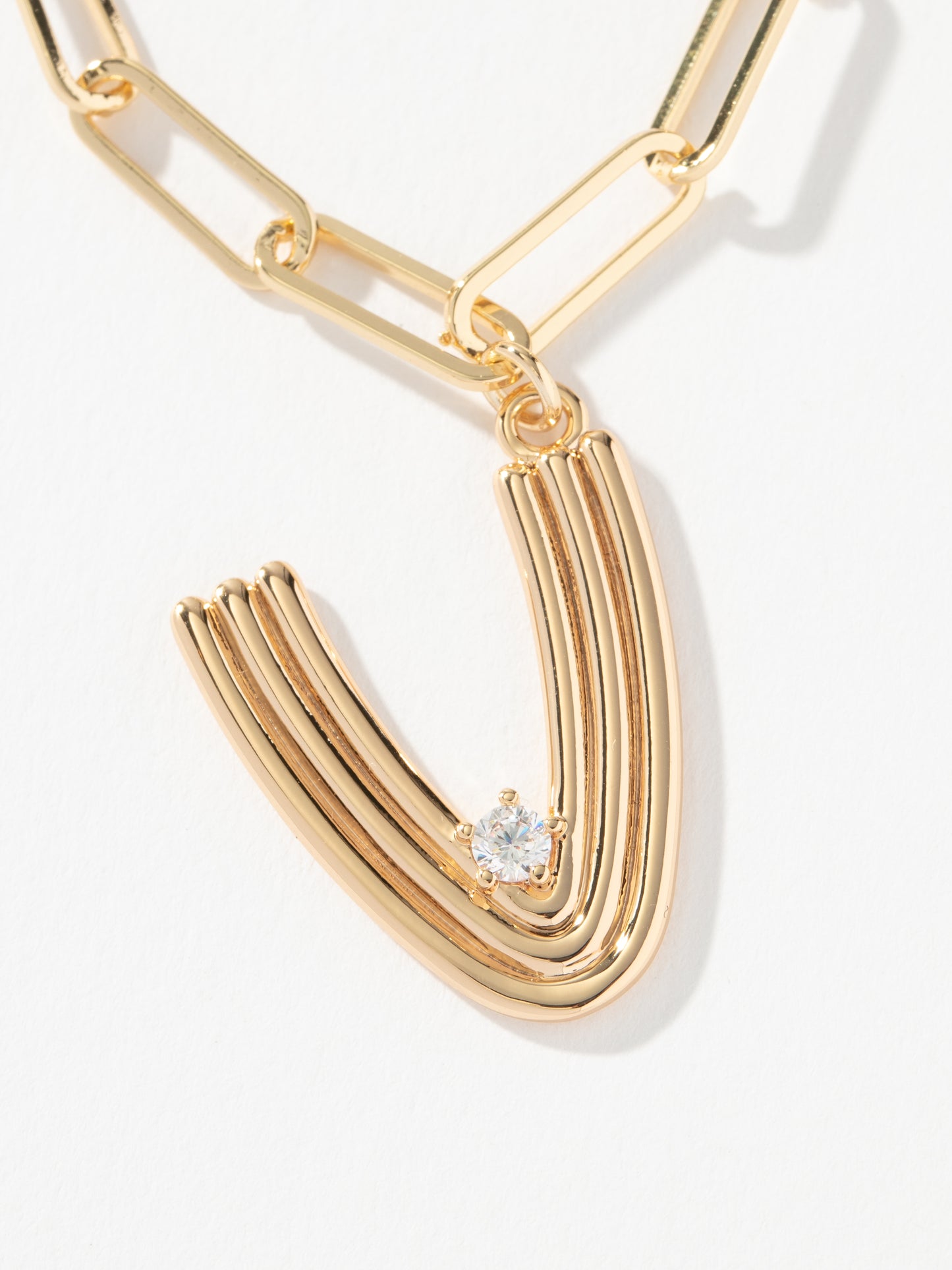 Muse Initial Layered Necklace | Gold V | Product Image | Uncommon James