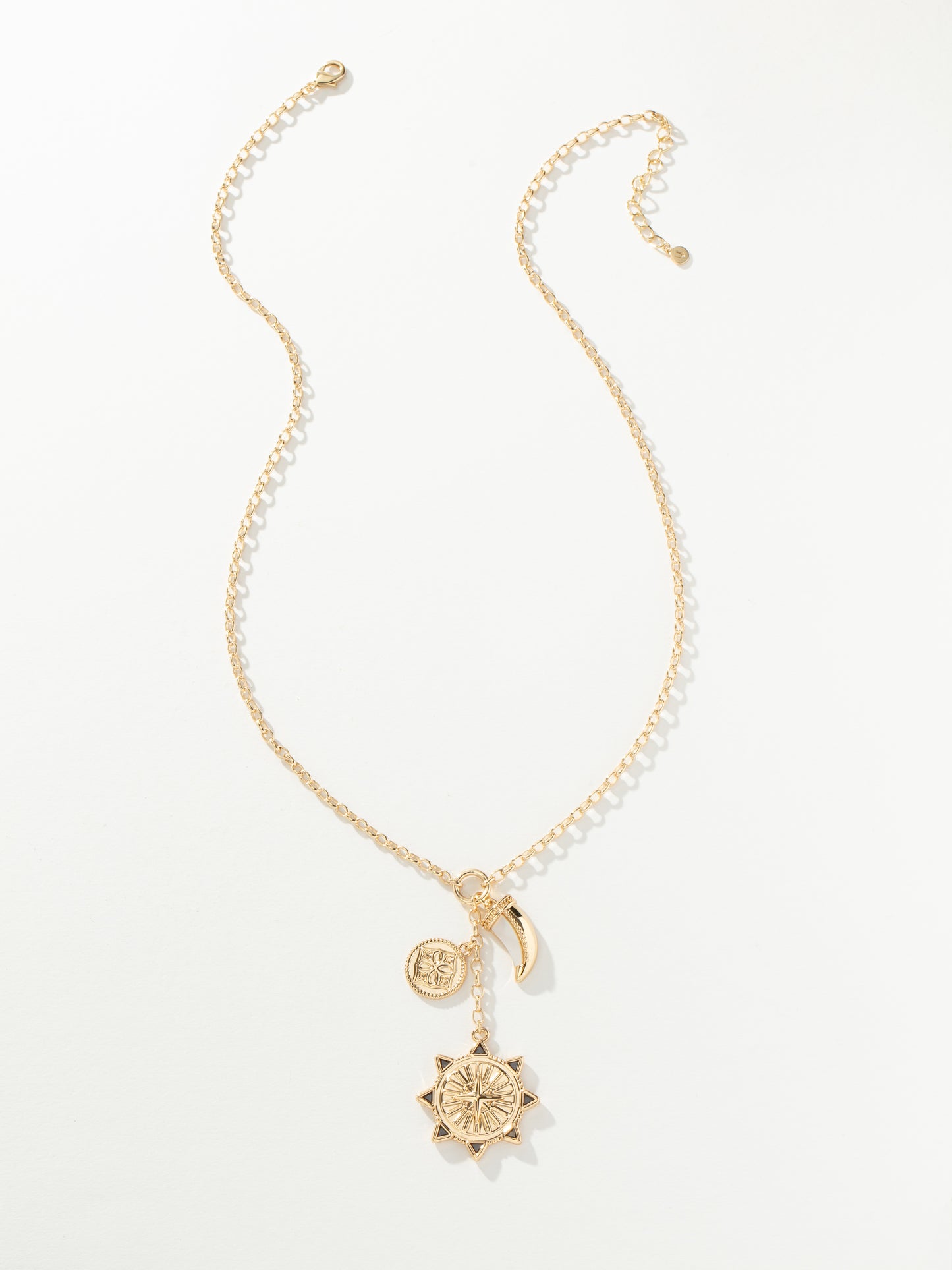Sun Compass Lariat Necklace