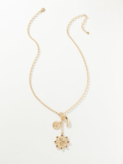 ["Sun Compass Lariat Necklace"]